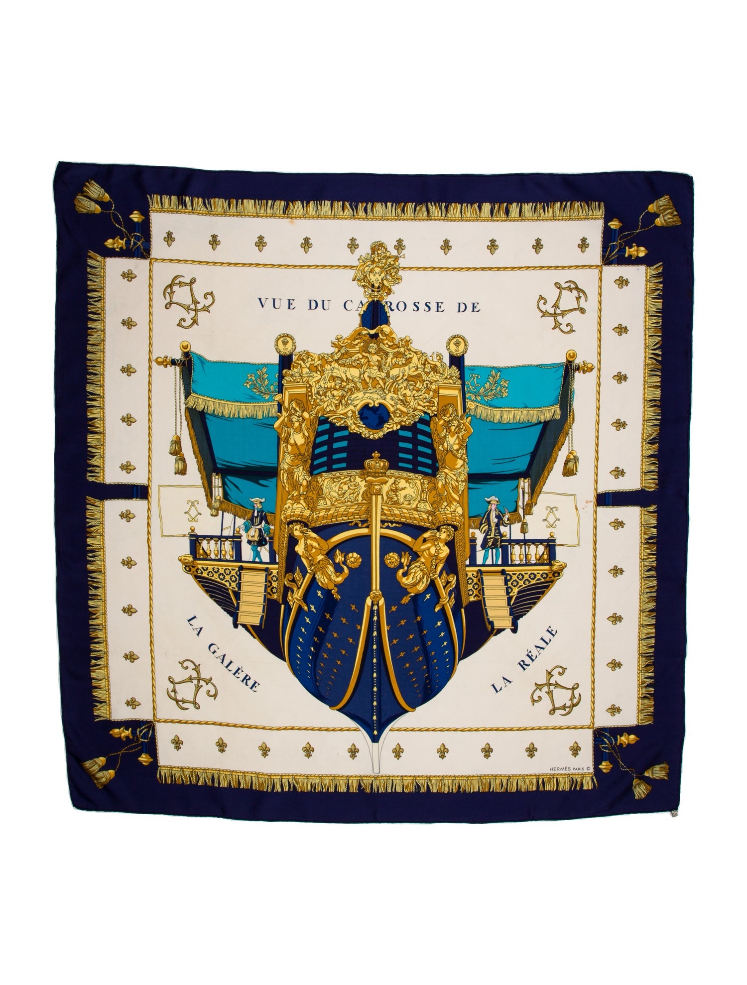 Hermès Vue du Carrosse de la Galere Silk Scarf