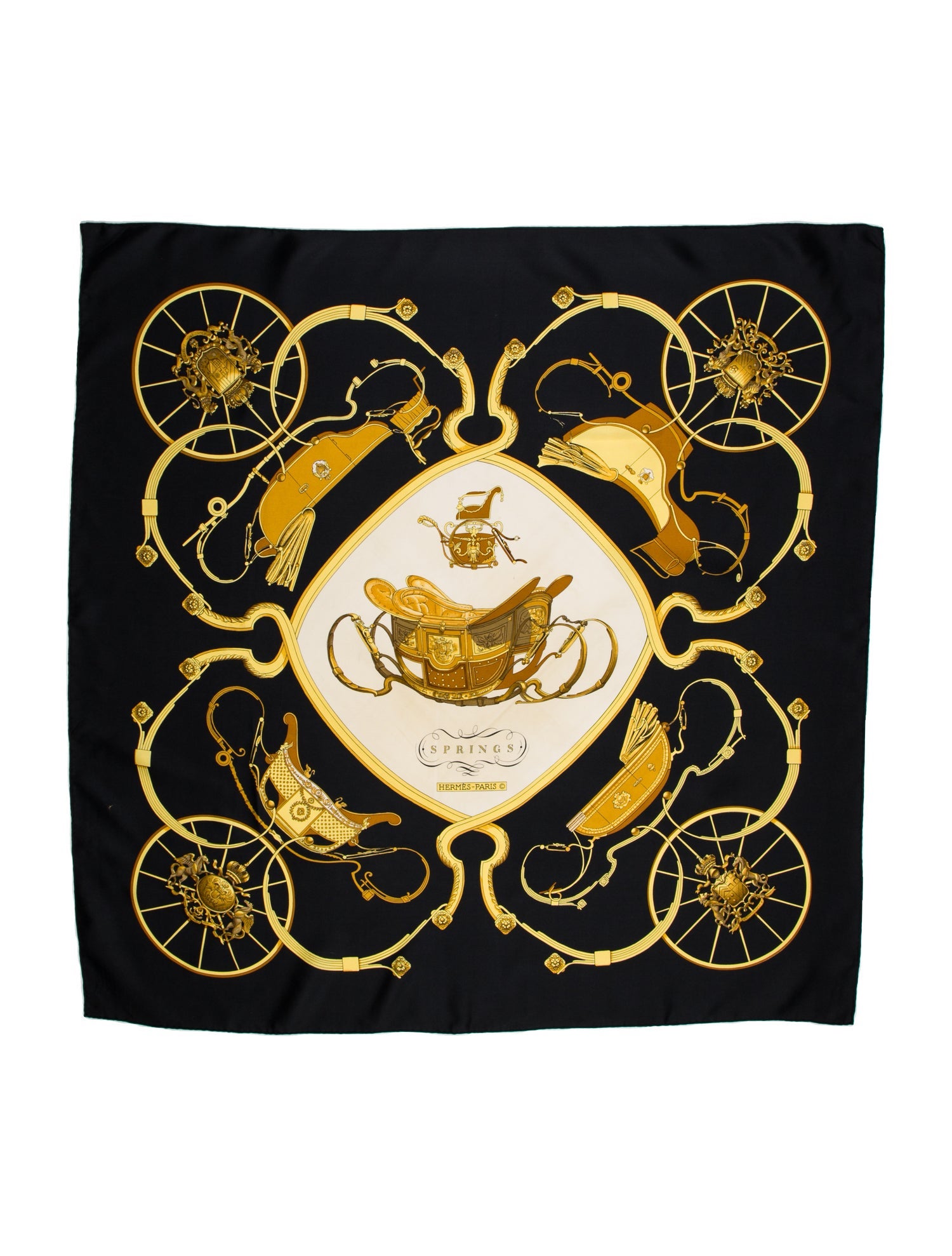 Hermès Springs Silk Scarf