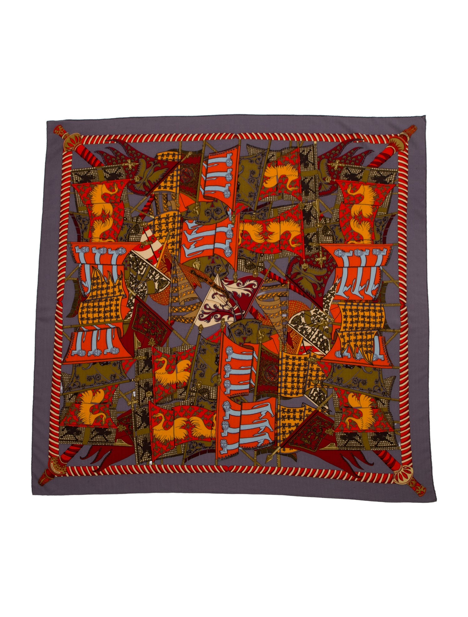 Hermès Etendards et Bannieres Cashmere Shawl