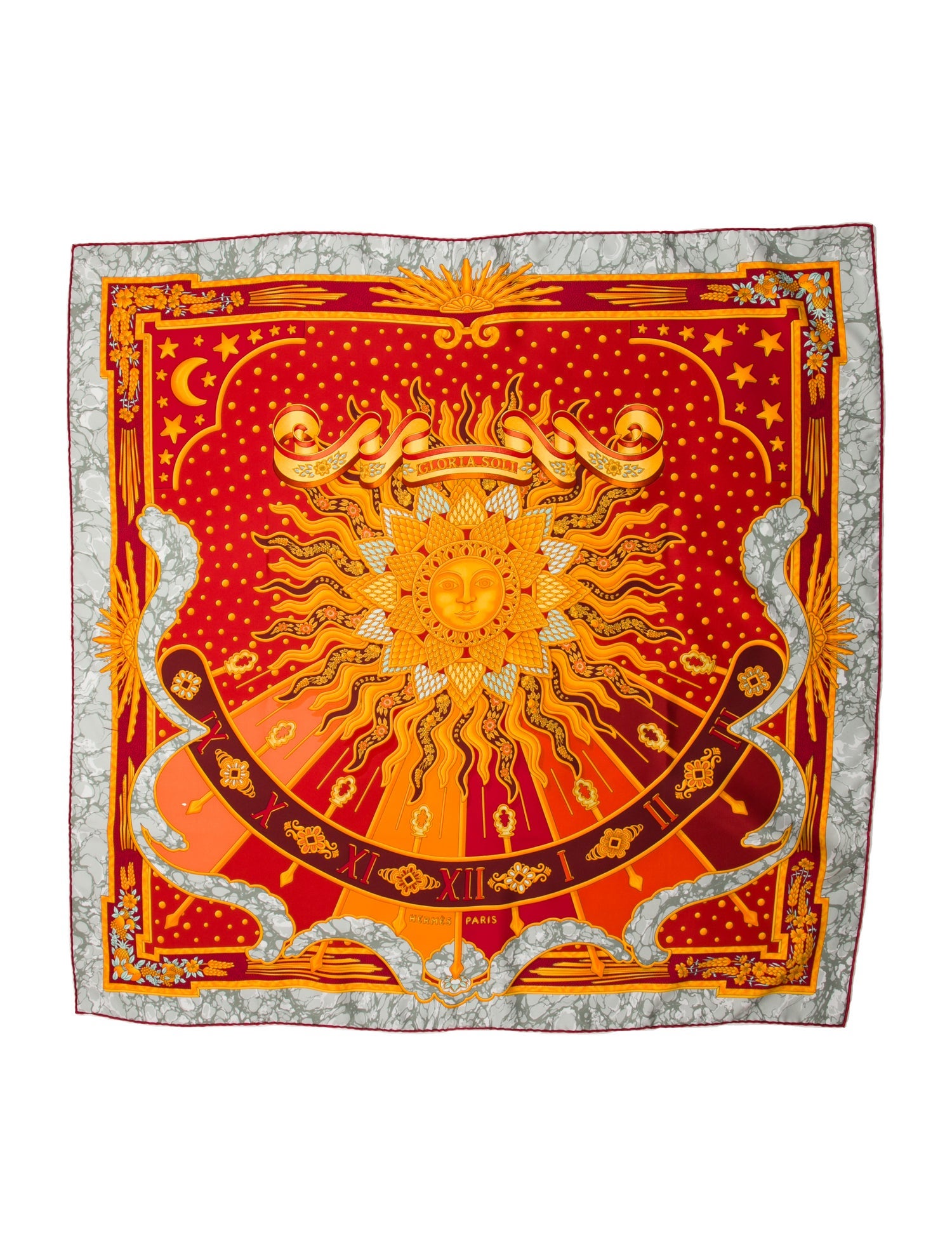 Hermès Gloria Soli Silk Scarf