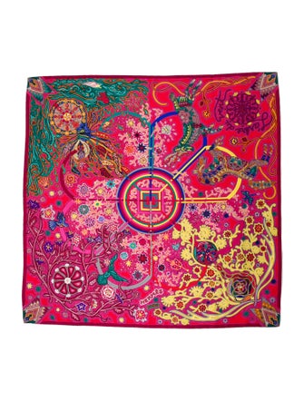 Hermès L'Arbre du Vent Silk Scarf