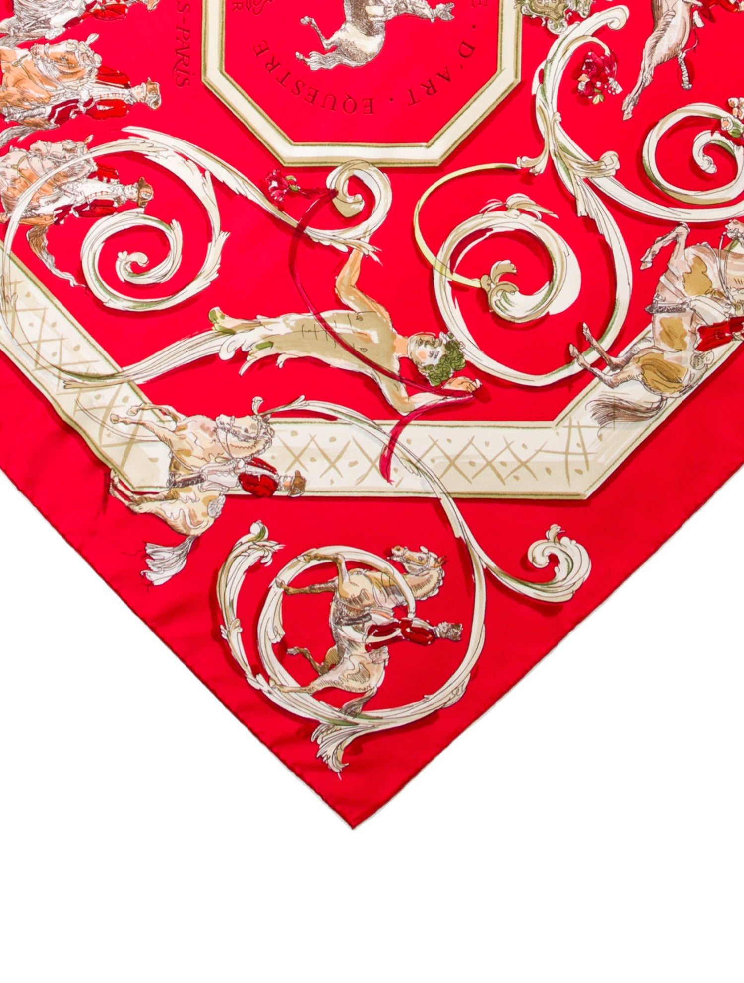 Hermès Ecole Portugaise d'Art Equestre Silk Scarf