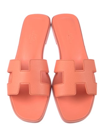 Hermès Oran Leather Slides