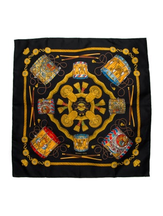 Hermès Les Tambours Silk Scarf