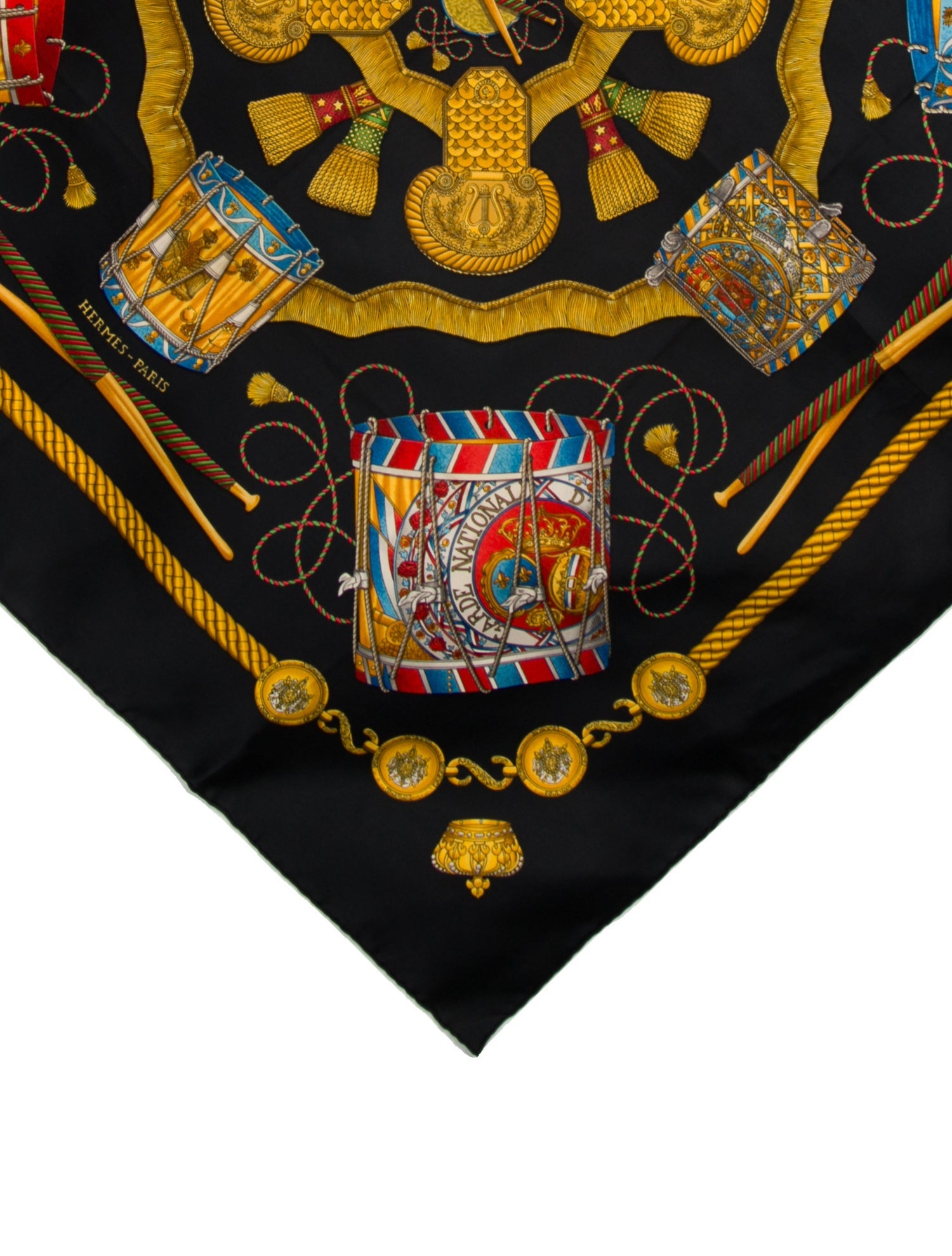 Hermès Les Tambours Silk Scarf