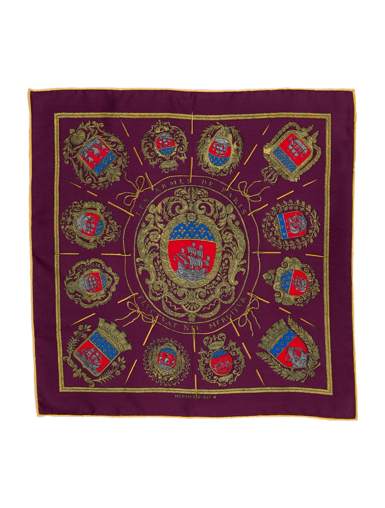 Hermès Le Armes de Paris Silk Scarf