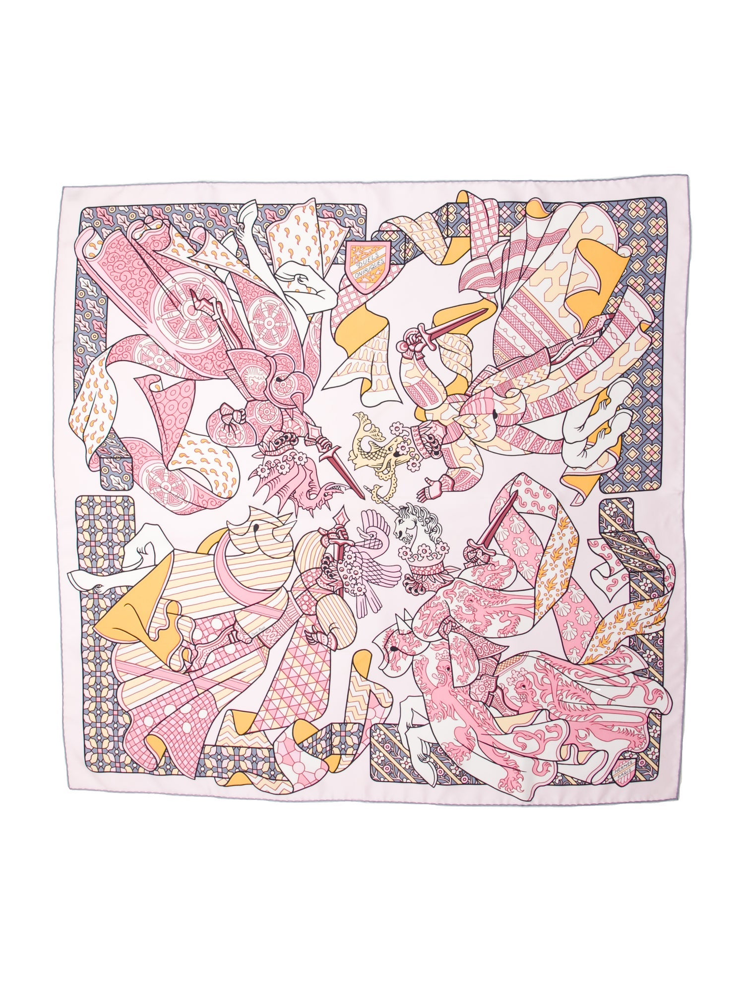 Hermès Duels Oniriques Silk Scarf