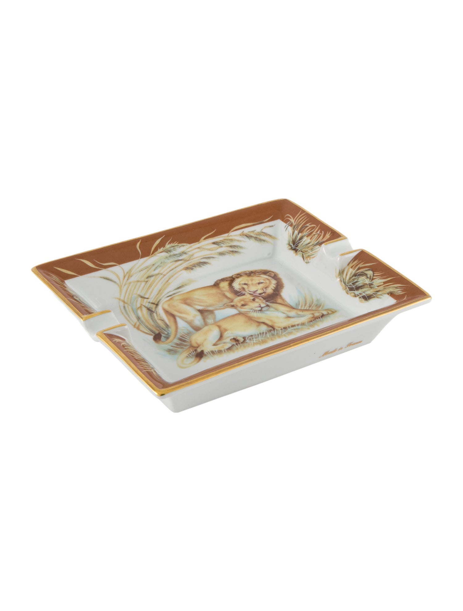 Hermès Vintage Lions Ashtray