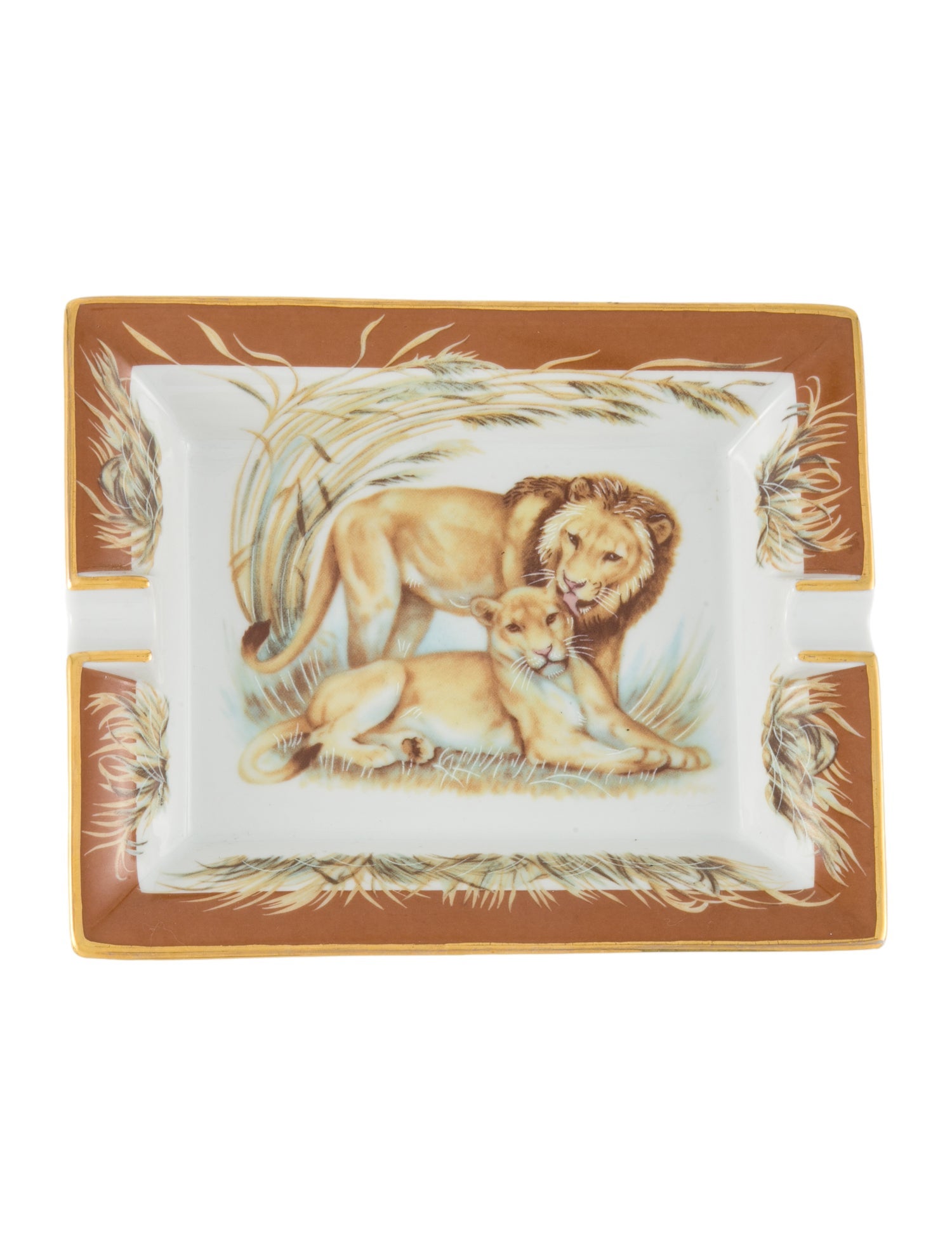 Hermès Vintage Lions Ashtray