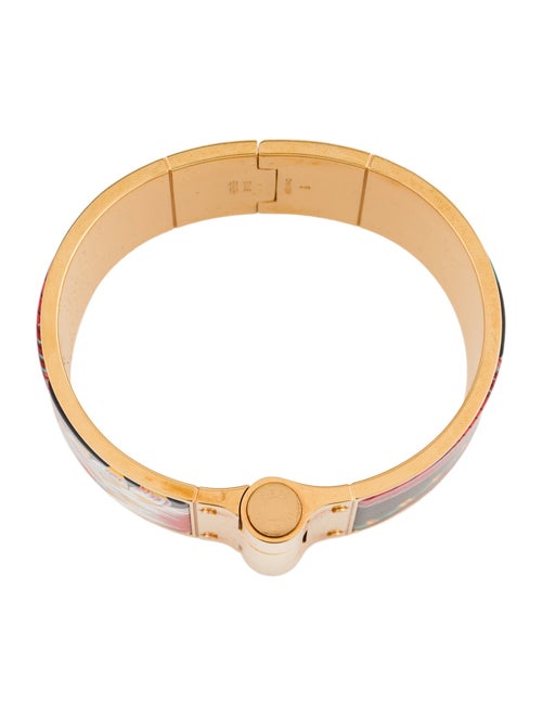 Hermès Hinged Extra Wide Enamel Savana Dance Bracelet