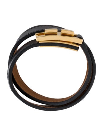Hermès Leather Drag Double Tour Bracelet