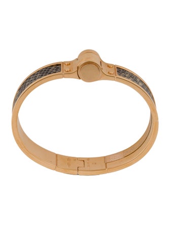 Hermès Lizard Charniere Hinged Bracelet