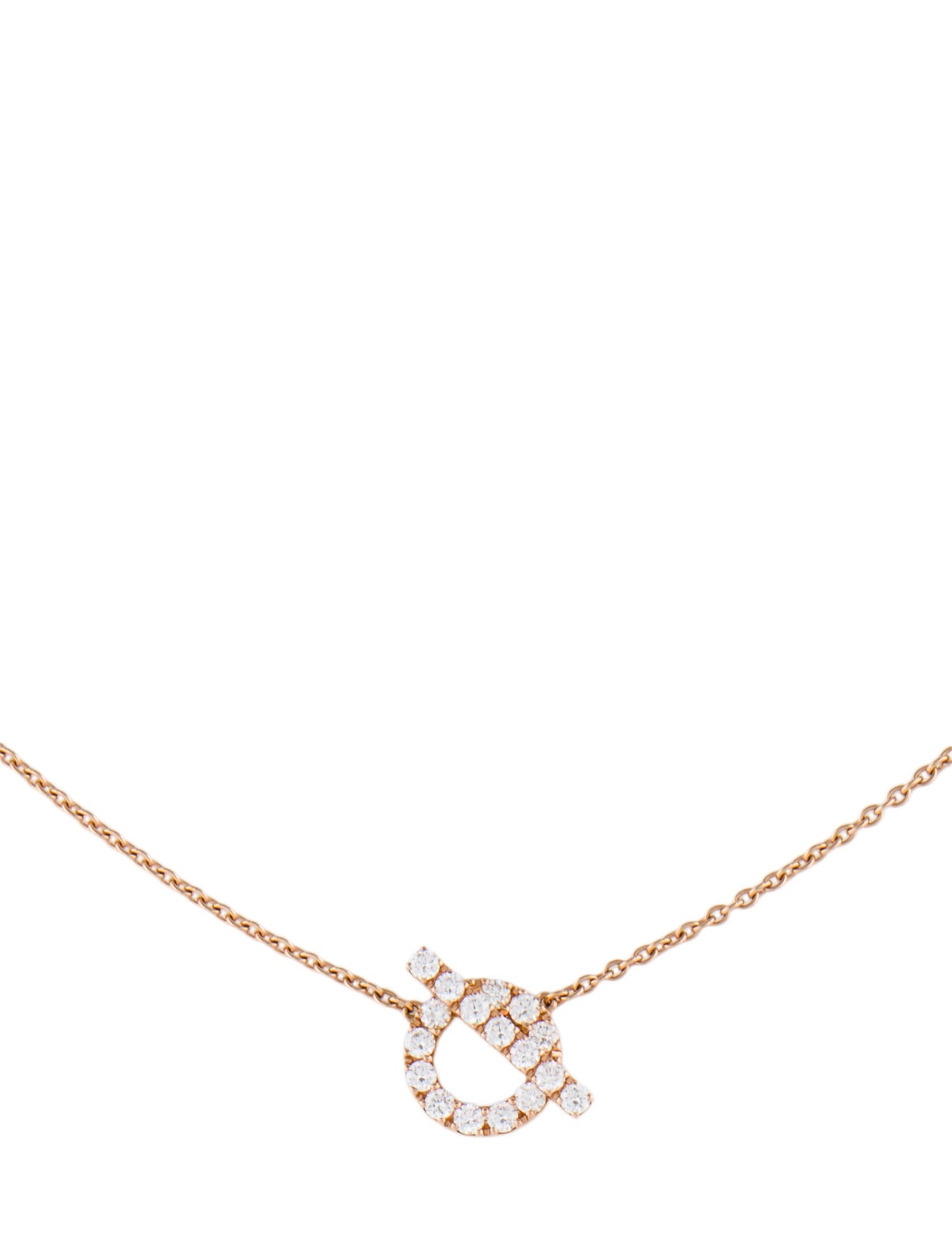 Hermès 18K Diamond Finesse Pendant Necklace