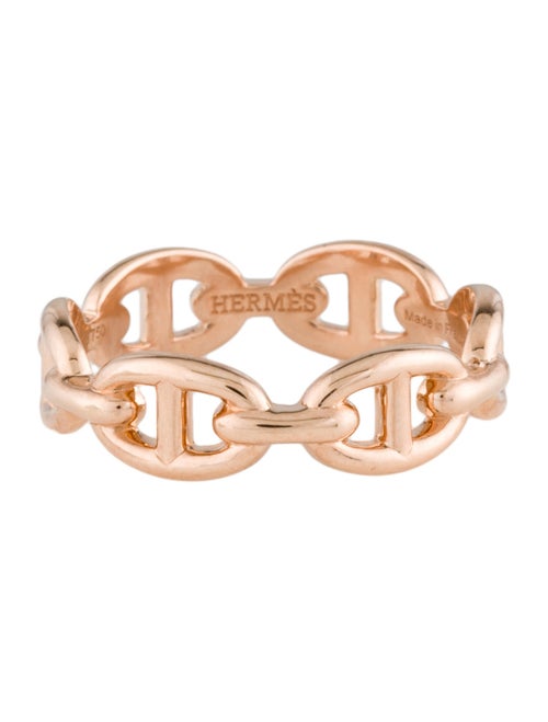 Hermès 18K Chaine d'Ancre Enchainee Ring, Small Model