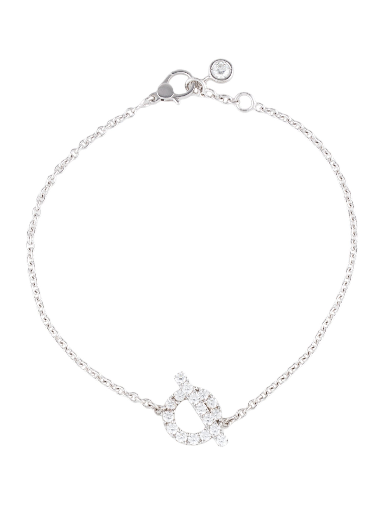 Hermès 18K Diamond Finesse Station Bracelet