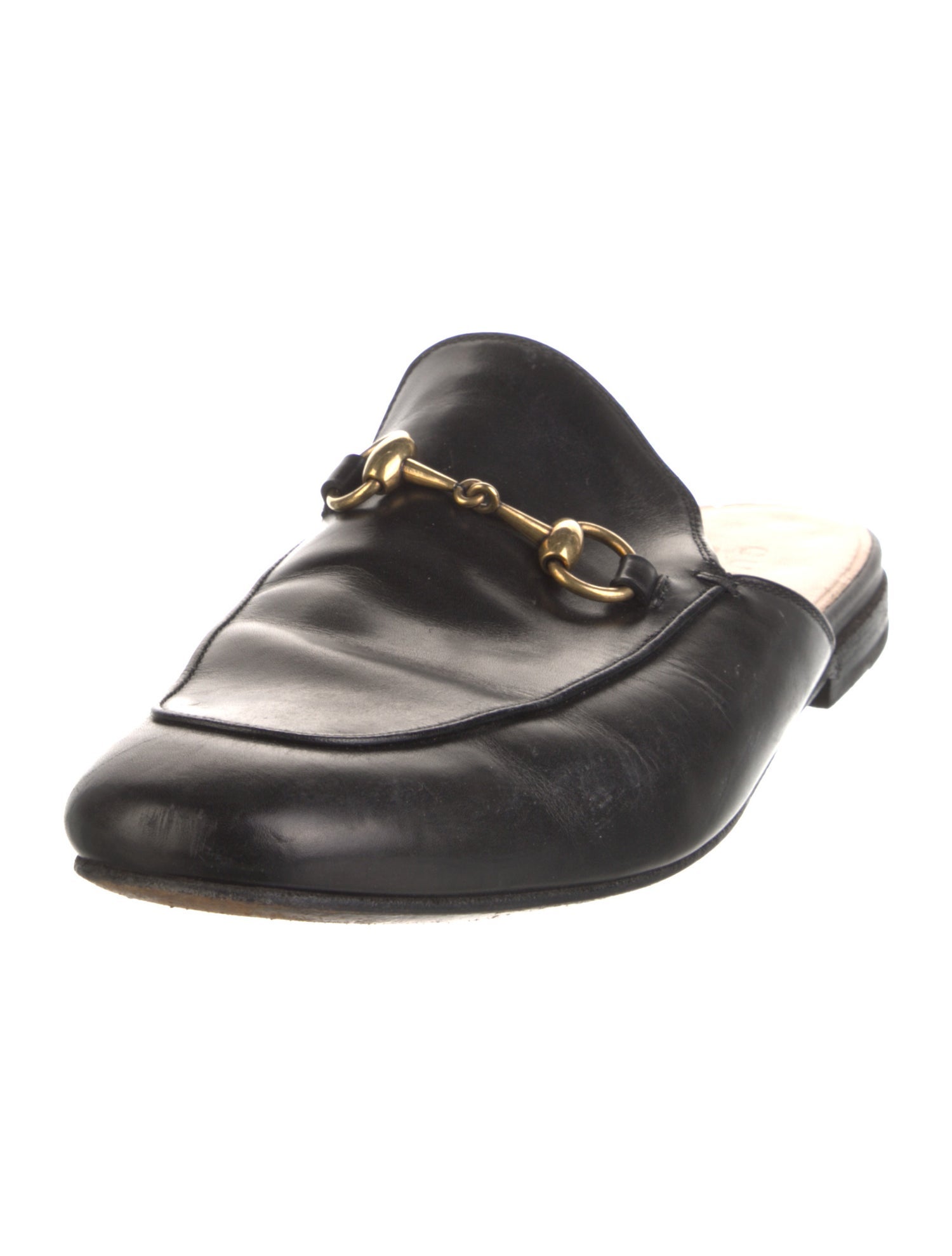 Gucci 1955 Horsebit Accent Leather Slippers