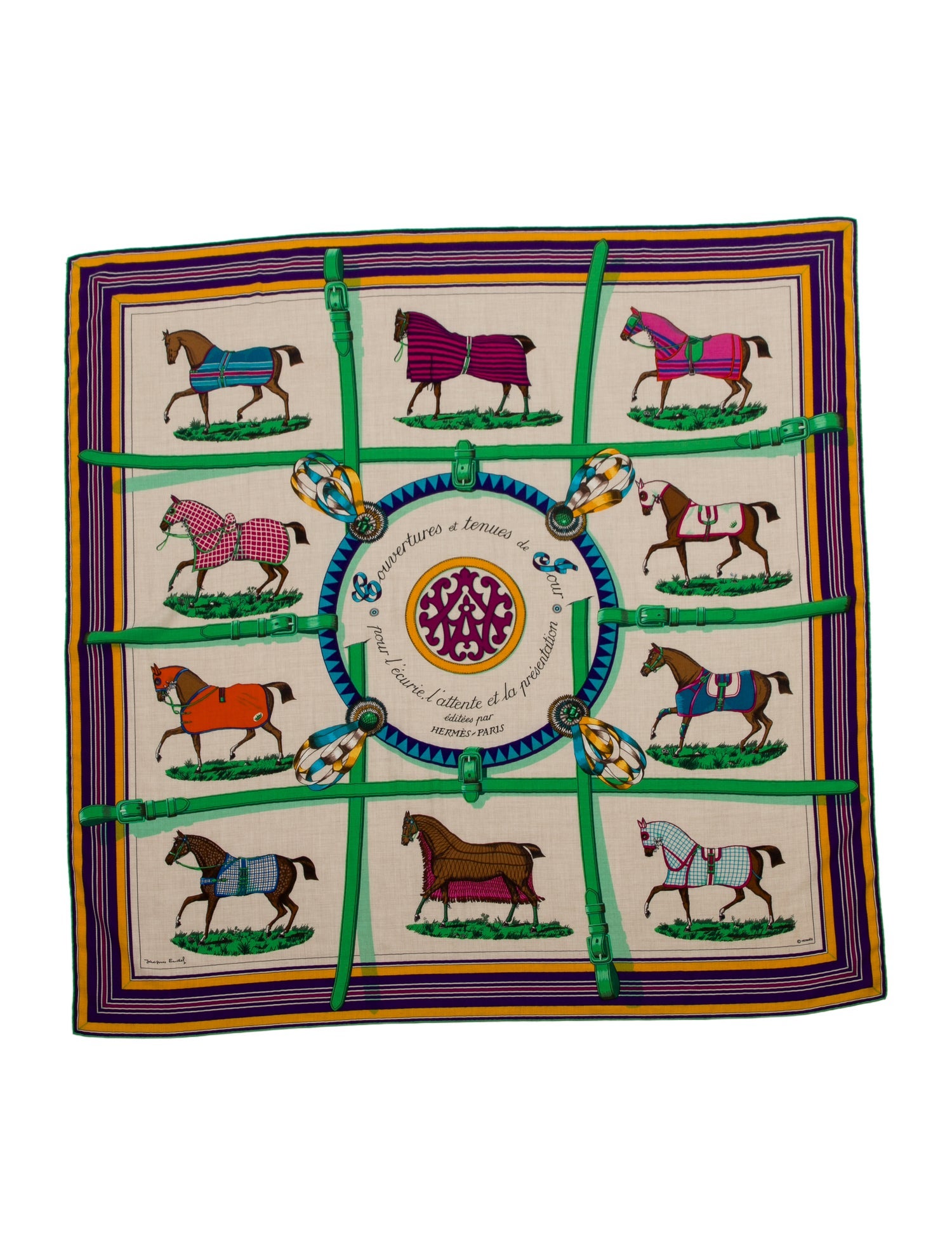 Hermès Couvertures et Tenues de Jour Silk Shawl