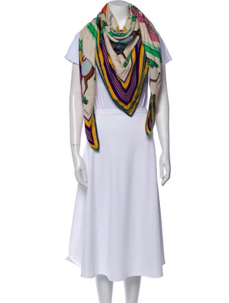 Hermès Couvertures et Tenues de Jour Silk Shawl