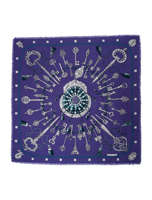Hermès Les Clés Silk Scarf