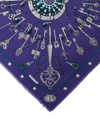 Hermès Les Clés Silk Scarf