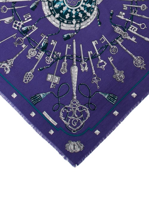 Hermès Les Clés Silk Scarf