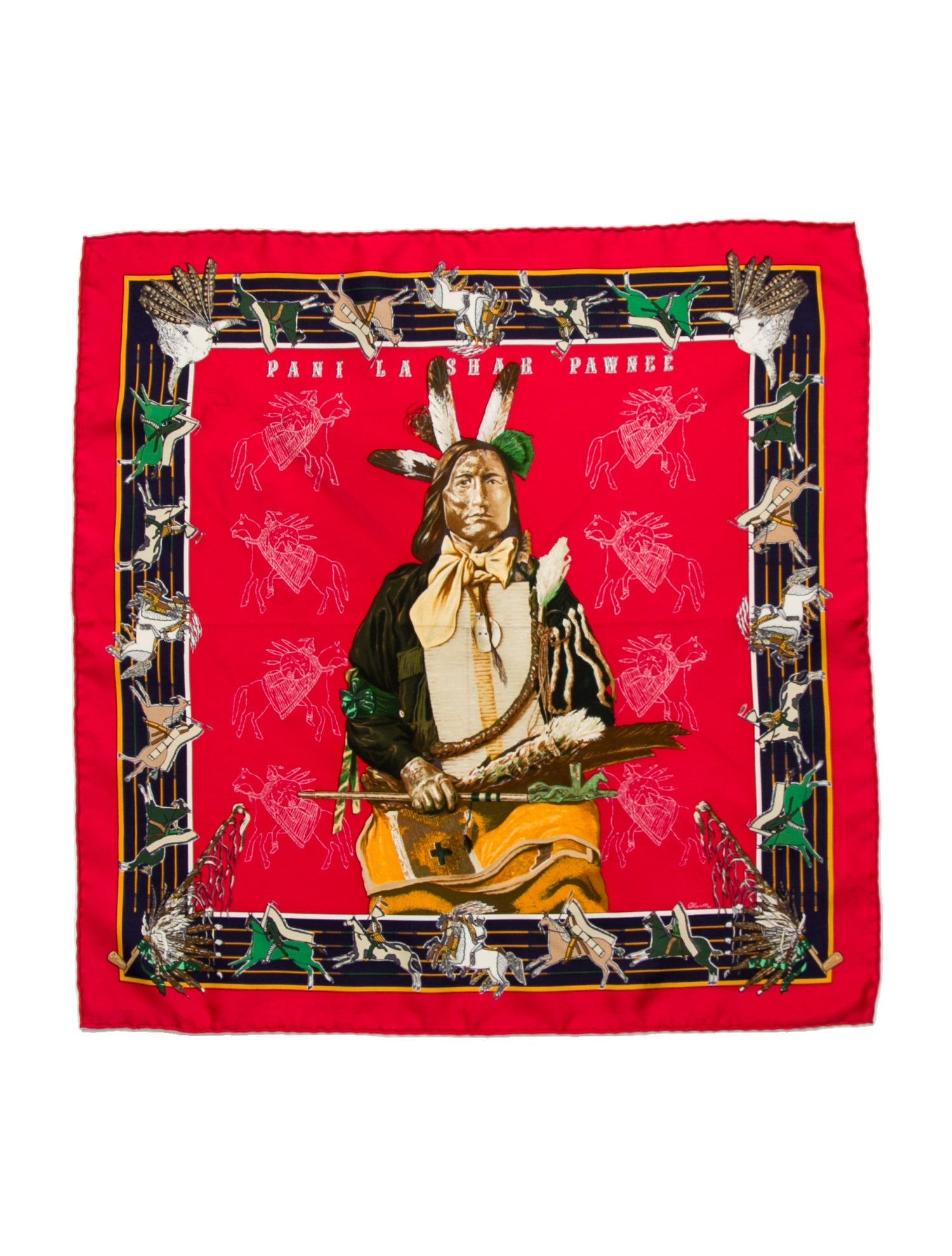 Hermès Pani La Shar Pawnee Silk Scarf