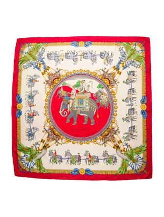 Hermès Caparaçons de la France et de L'Inde Silk Scarf
