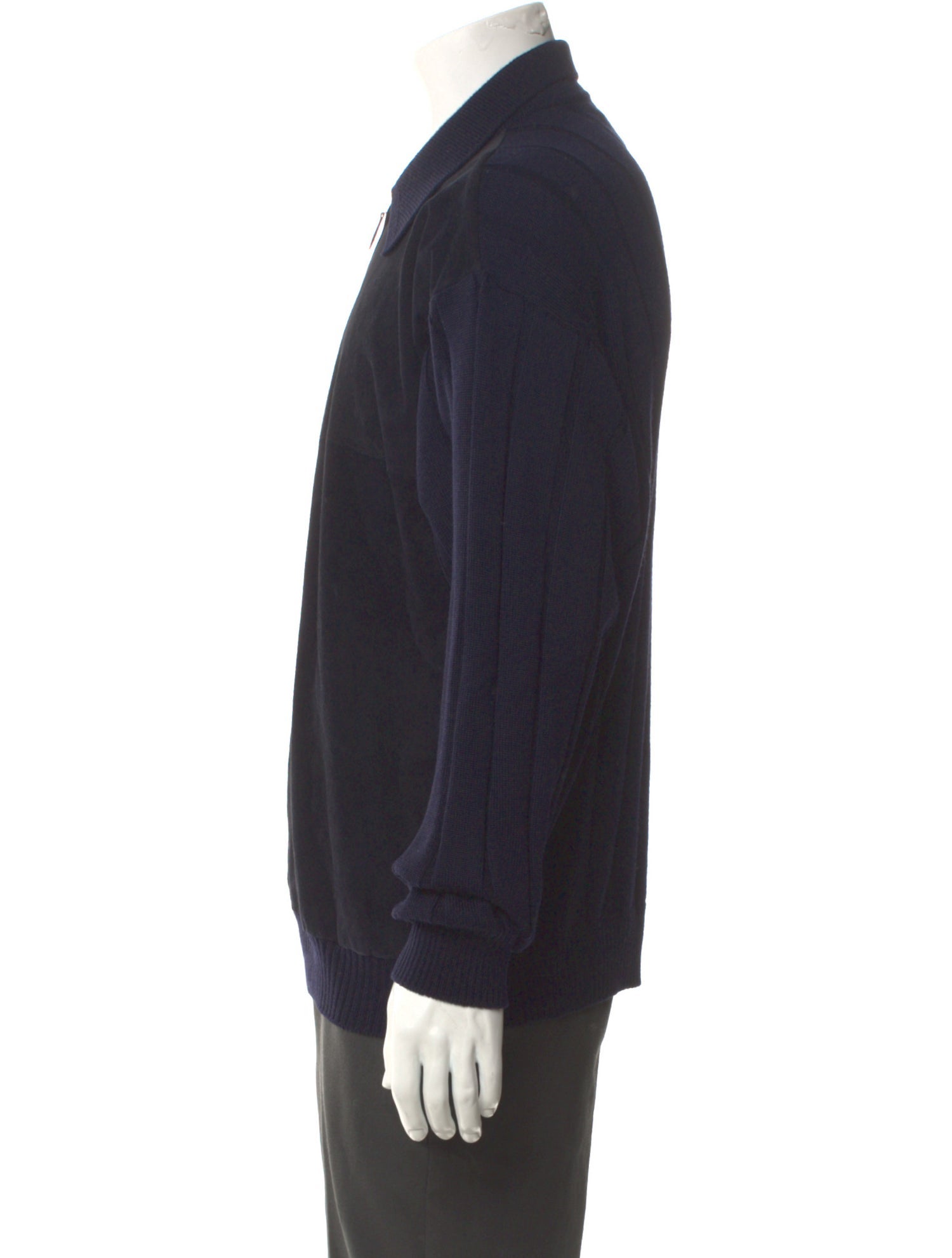 Hermès Leather Mock Neck Polo Sweater