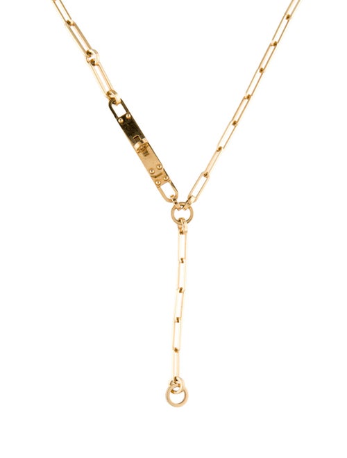 Hermès 18K Kelly Chaine Lariat Necklace