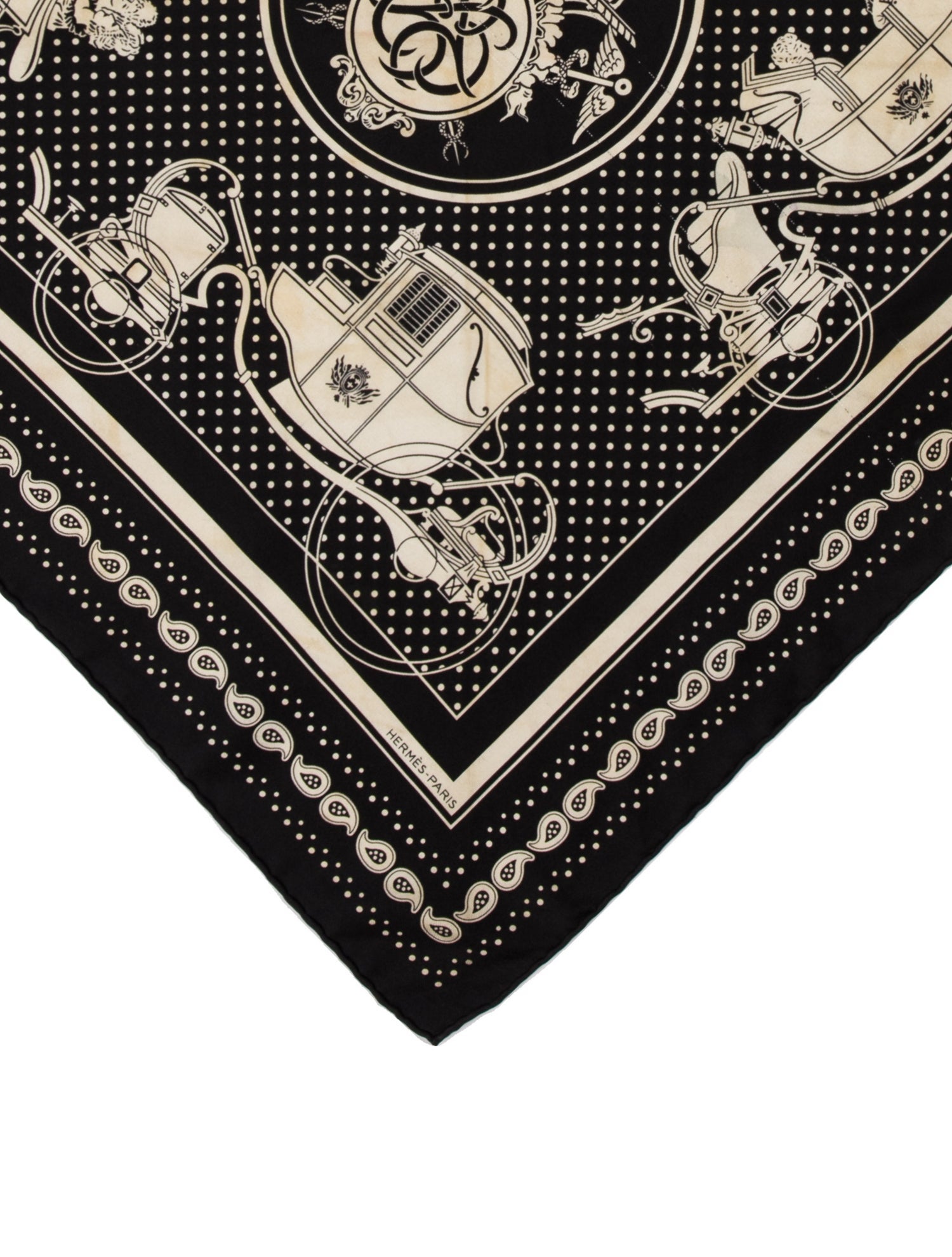 Hermès Ex-Libris Bandana Silk Scarf