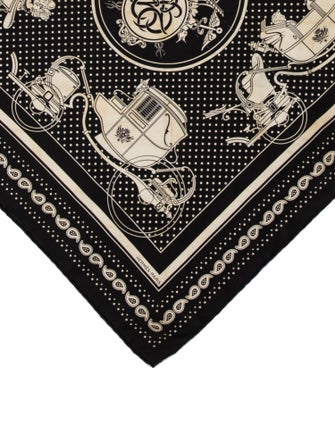 Hermès Ex-Libris Bandana Silk Scarf