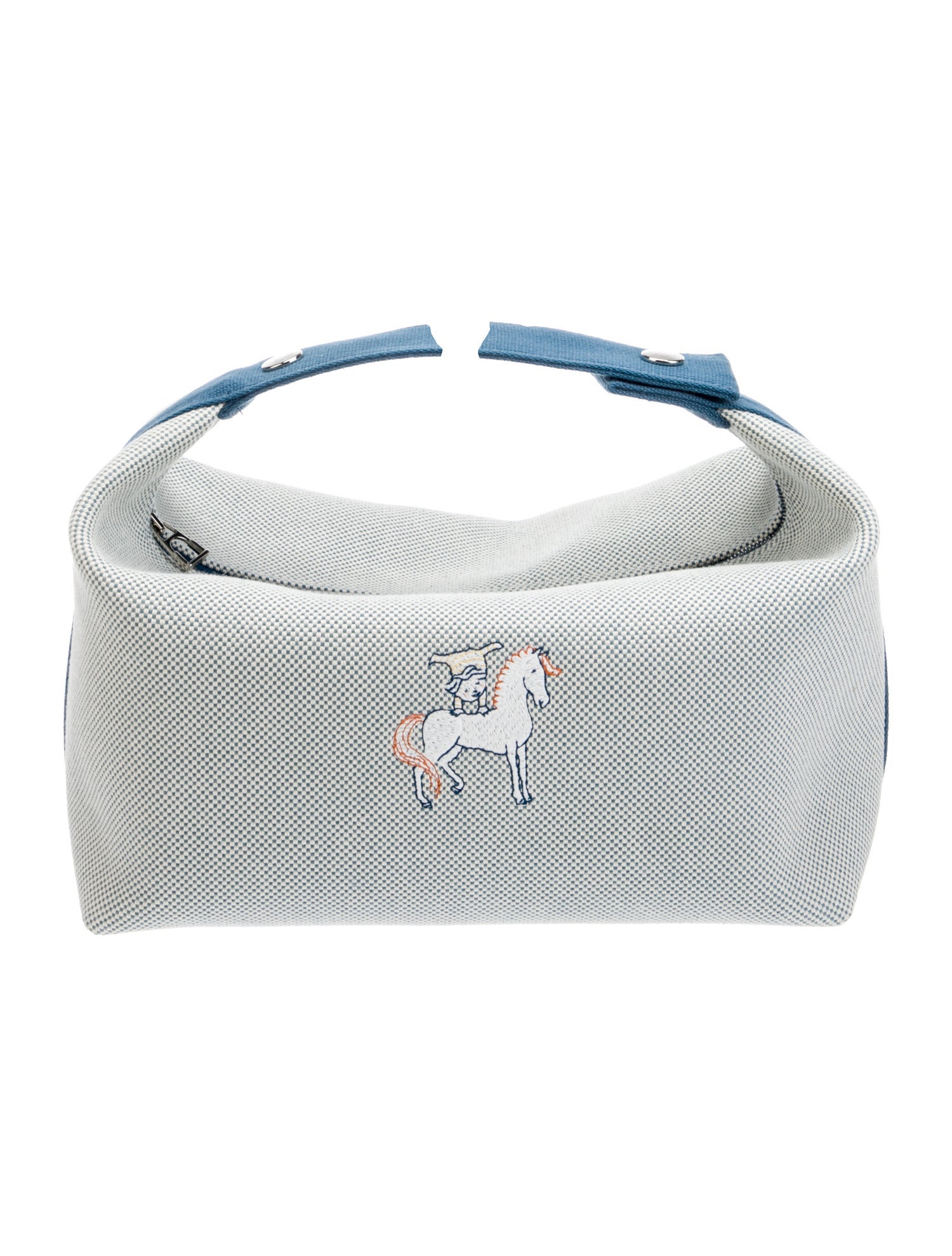 Hermès Large Toile Bride-A-Brac Cabriole Case