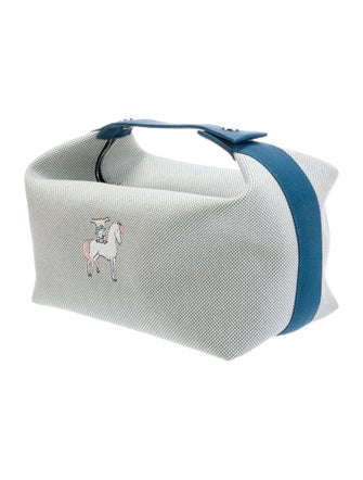 Hermès Large Toile Bride-A-Brac Cabriole Case