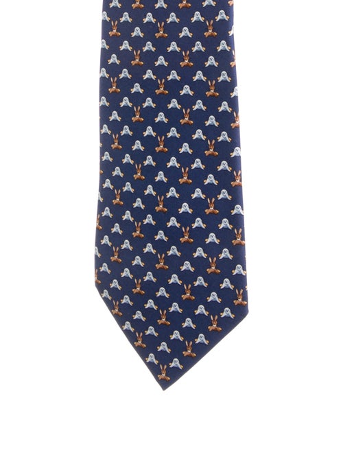 Hermès Pattern Print Tie