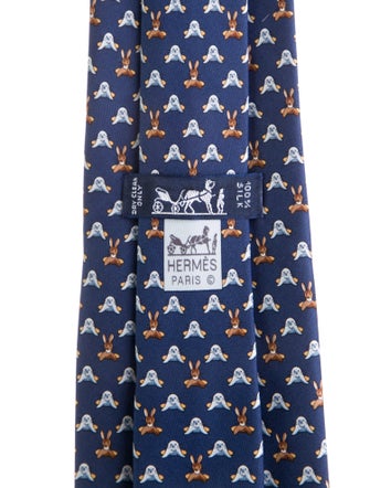Hermès Pattern Print Tie