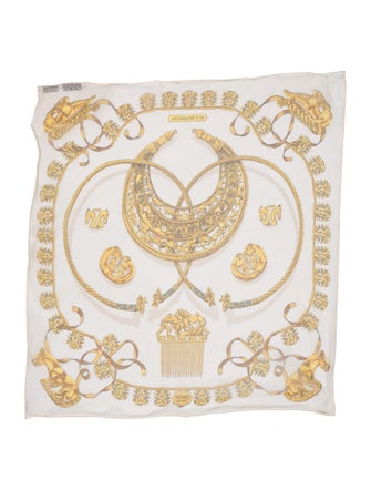 Hermès Les Cavaliers d'Or Mousseline Silk Scarf