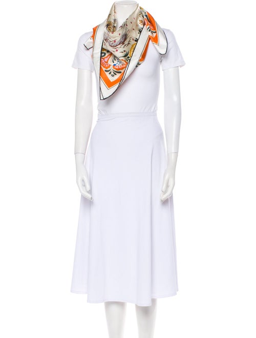 Hermès Guépards Bandana Double Face Silk Scarf