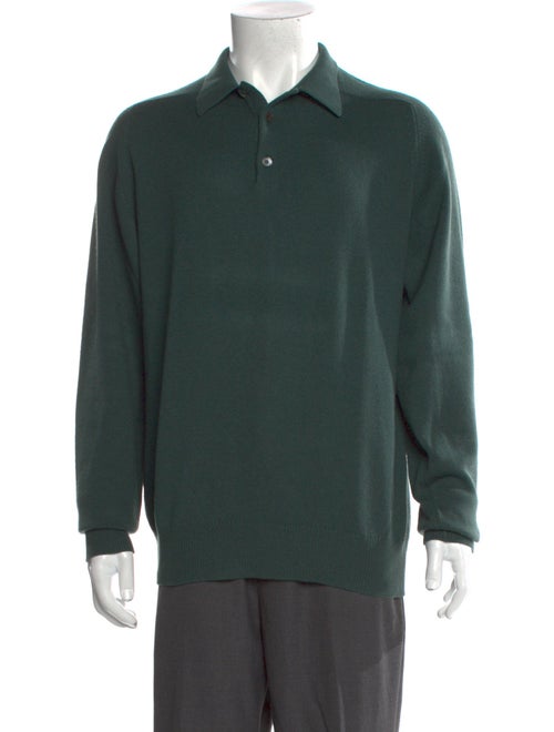 Hermès Cashmere Mock Neck Polo Sweater