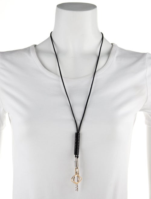 Hermès Leather Curiosite Pendant Necklace