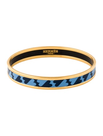 Hermès Narrow Enamel Bangle Bracelet