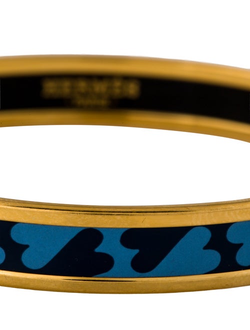 Hermès Narrow Enamel Bangle Bracelet
