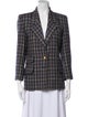 Hermès Wool Plaid Print Blazer