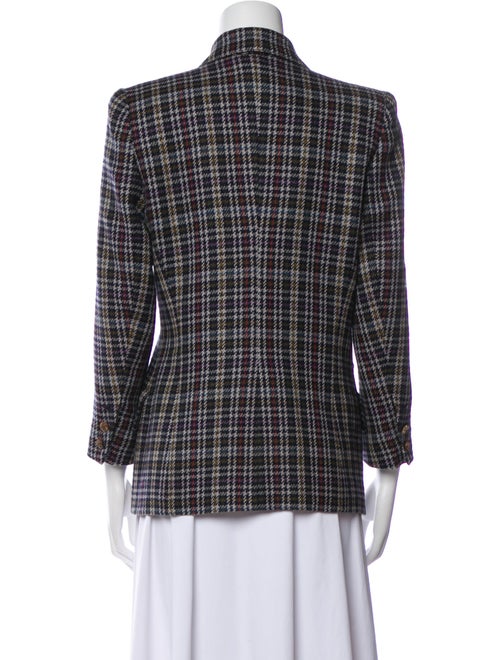 Hermès Wool Plaid Print Blazer