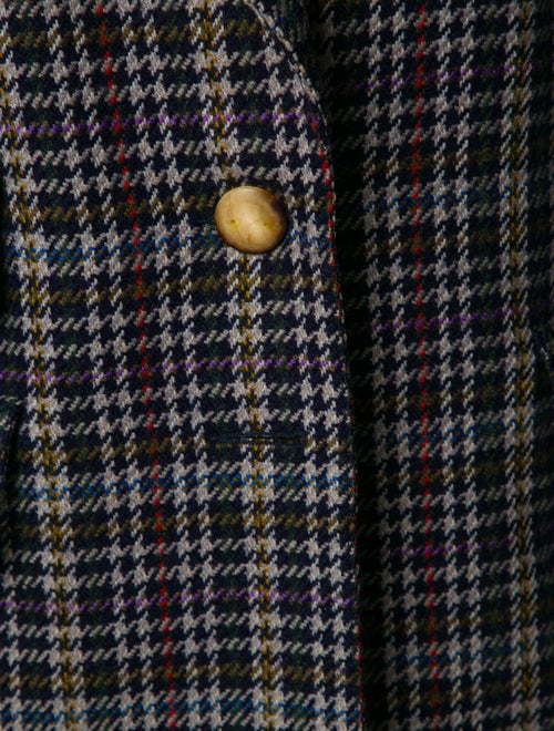 Hermès Wool Plaid Print Blazer