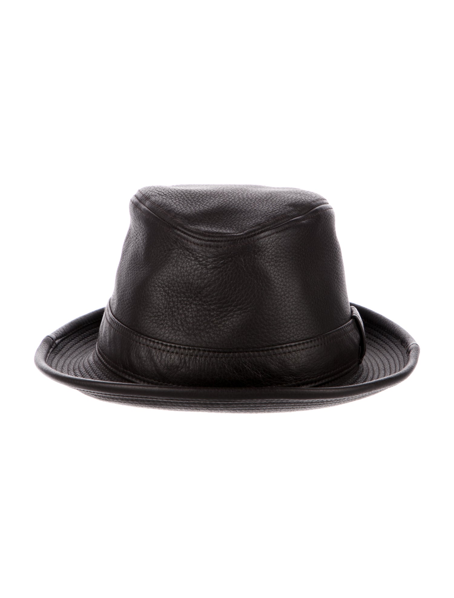 Hermès Leather Fedora Hat