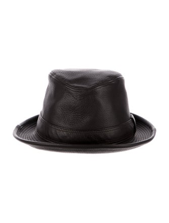 Hermès Leather Fedora Hat