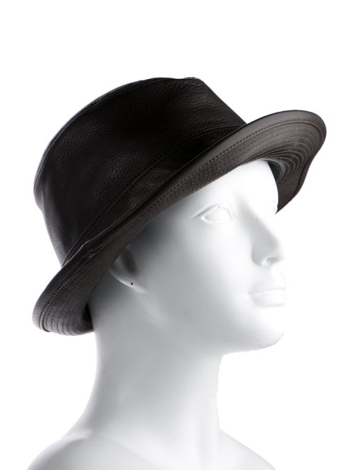 Hermès Leather Fedora Hat