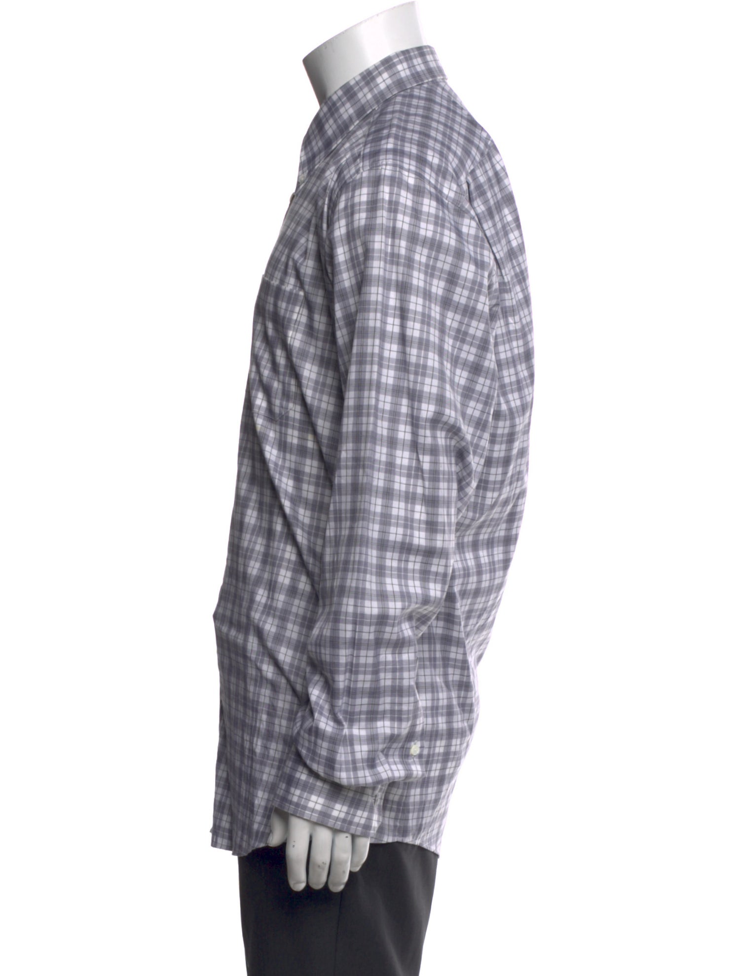 Hermès Plaid Print Long Sleeve Shirt