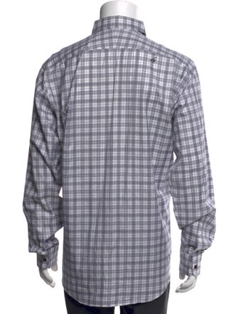 Hermès Plaid Print Long Sleeve Shirt