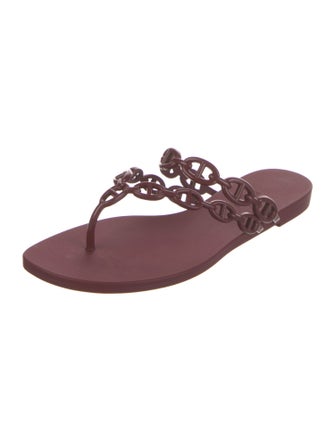 Hermès Island Chaîne d'Ancre Insignia Flip Flops
